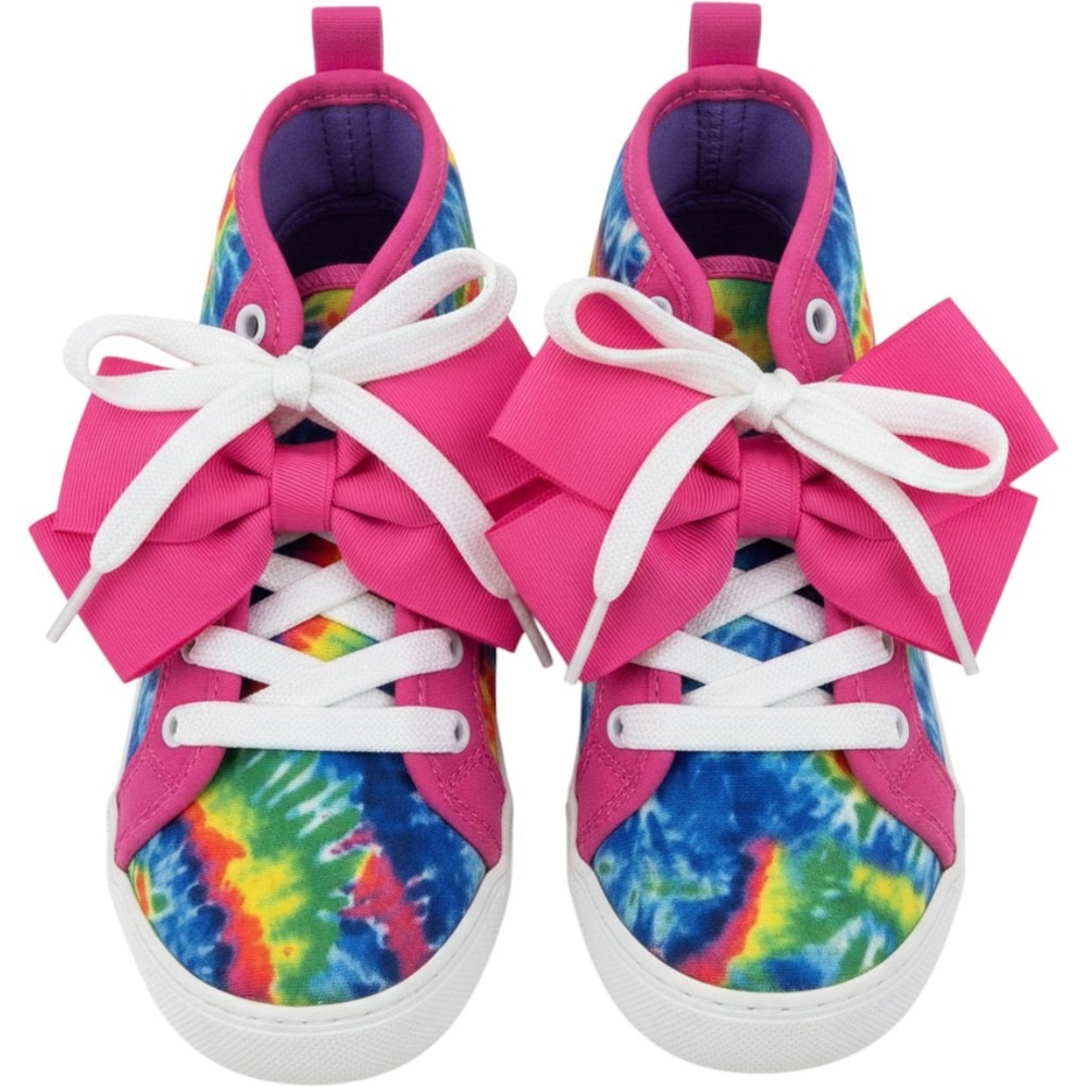 JoJo Siwa High Top Sneakers Kids Size 12 Multi Color Tie Dye Bows